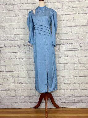 Sienna Sky Blue Pleated Midi Dress